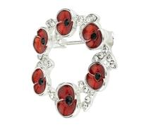 Pin de joyería para corona de flores, acabado esmaltado que no destiñe, accesorios de cierre seguro para banquetes, fiestas y fiestas, elegante pin de corona de flores de aleación