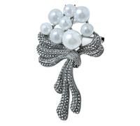 Pin de joyería seductora con perlas brillantes, accesorio versátil para mujeres, niñas, damas de o trajes de graduación, broche elegante de aleación