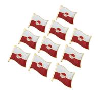 Pin de la bandera de Groenlandia, insignia patriótica del pecho tradicional accesorio nacional decoración de uso diario insignia de aleación