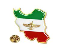 Pin de la Bandera Persa Broche de Metal León y Sol Persa
