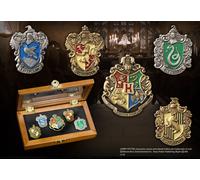 Pin de la casa de hogwarts: cinco pines en la vitrina. colección harr