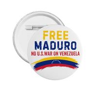Pin de Maduro gratis. Insignia de metal "No a la guerra de EE. UU. contra Venezuela". 1 unidad.