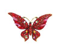 Pin de mariposa de aleación hecho a mano, artesanía intrincada, materiales resistentes, accesorio de moda para trajes o decoración de bolsos, pin de mariposa de moda, talla única, como se describe