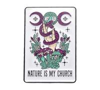 Pin de mariposa de cristal esmaltado con forma de bruja y luna, insignia de solapa gótica, Normal, Metal no precioso