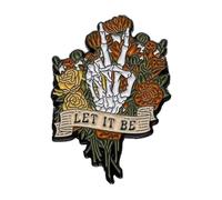 Pin de mariposa de cristal esmaltado con forma de bruja y luna, insignia de solapa gótica, Normal, Metal no precioso