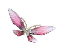 Pin de mariposa transparente de moda hecho a mano, joyería de resina perfecta para mejorar el atuendo y estilos individuales, accesorio de moda para mujer