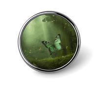Pin de mariposa verde novedoso, broche de solapa, insignia, corbata, joyería, decoración para sombreros, chaquetas y camisas.