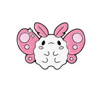 Pin de metal con diseño de murciélago y conejos, decoración para atuendos, insignia de animal de aleación, One Size, como se describe