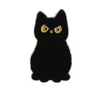 Pin de metal con forma de gato para ropa, bolsos, decoración, elegante, materiales de aleación, accesorio de joyería para chaquetas, mochilas, accesorios de gatos negros para bolsas, talla única, como