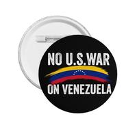 Pin de metal con la bandera de Venezuela "No a la guerra de EE. UU.", 1 unidad