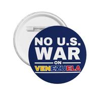 Pin de metal con la bandera de Venezuela "No a la guerra de EE. UU.", 1 unidad