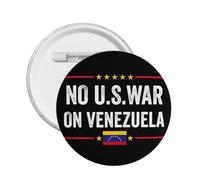 Pin de metal con la bandera de Venezuela "No a la guerra de EE. UU.", 1 unidad