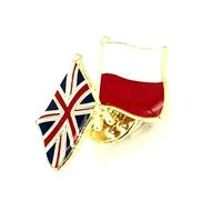 Pin de metal esmaltado con bandera de país de Reino Unido, Reino Unido, Polonia, Reino Unido, Polonia, Gran Bretaña