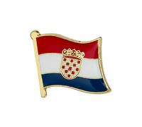 Pin de metal esmaltado con bandera nacional de Croacia, Metal