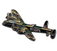 Pin de metal esmaltado, con la insignia del avión Lancaster de la RAF en la segunda guerra mundial.