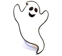 Pin de metal esmaltado que brilla en la oscuridad fantasma, 22mm, Metal