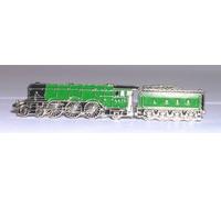 Pin de metal esmaltado, tren a vapor "Flying Scotsman» (verde)