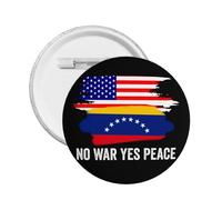 Pin de metal "No a la guerra, sí a la paz", venezolano-estadounidense, "Oremos por Venezuela", 1 unidad