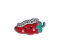 Pin de metal resistente con diseño de chiles arcoíris juguetón, accesorio elegante para trajes de uso diario, personalidad única, talla única, como se describe