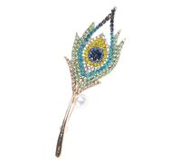 Pin de metal único de pavos reales con diseño de moda de aleación, accesorio formal de noche, adecuado para fiestas y uso de broche de cierre seguro, talla única, como se describe