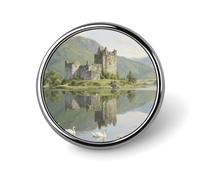 Pin de mochila con diseño de lagos y castillos de las Tierras Altas, bonito broche decorativo, broches para mujer, hombre, solapas para trajes, insignias de moda para sombreros, mochilas, bolsos, ch