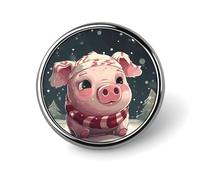 Pin de mochila con forma de cerdito y árbol de Navidad, bonito broche decorativo, broches para mujer, hombre, solapas para trajes, botones de moda para sombreros, mochilas, bolsos, chaquetas, camisa