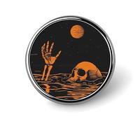 Pin de mochila de zorro, bonito broche decorativo, broches para mujer, hombre, solapas para trajes, botones de moda para sombreros, mochilas, bolsos, chaquetas, camisas, solapas de traje circulares.