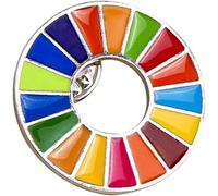 Pin de Objetivos de Desarrollo Sostenible, ODS de las Naciones Unidas, Juego de Insignia Arco Iris para Z