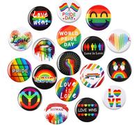 Pin de orgullo, 54 piezas de broches gay del Día del Orgullo Arcoíris, insignias para regalos de fiesta LGBT LGBTQ, suministros de decoración y accesorios, hojalata