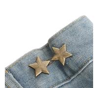 Pin de pantalón de estrella, sin costura, botones de cintura, botones de mezclilla, hebilla de cintura ajustable, botón de cintura, reutilizable, sin costuras