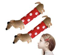 Pin de para perro salchicha, clip para perro salchicha - Juego de 2 clips de flequillo lateral | Precioso clip de flequillo lateral, adorable clip de garra de perro elegante de 10 cm para mujeres, ado