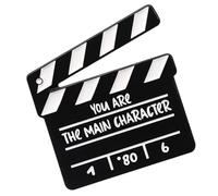 Pin de película - de película de metal, pin de solapa de tablilla | Broche de actor de Hollywood, accesorio de director cinematográfico, accesorio de carrete de cámara para ropa, correa de