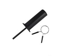 Pin de pila de pesas con collar de clip de resorte para máquinas de entrenamiento de fuerza de cable, pin de extensión de acero para añadir pesas, se adapta a pilas de 40 kg, negro/plateado (10 x 110