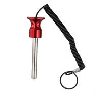 Pin de pila de pesas con diseño magnético y cordón para máquinas de gimnasio, compatible con la mayoría de bloques de peso fundido estándar, material de aluminio (10 x 80 mm)