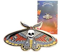 Pin de polilla de la muerte, accesorio gótico de la cabeza de la muerte para estética oscura, espeluznante y lindo pin inspirado en la naturaleza, perfecto para los amantes de la moda gótica y los