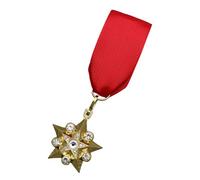 Pin de premio de cinta roja de alto mando de la URSS con dije retro de aleación de 4 cm, joyería para amantes de la historia y fiestas de disfraces, insignia de la URSS, talla única, como se describe