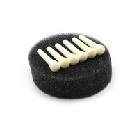 Pin de puente de cuerda de ébano/hueso de ternera, clavijas de repuesto para guitarra acústica de 6 y 12 cuerdas
