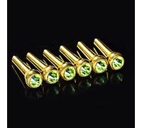 Pin de Puente, Messing -Bridge -Stift, Procesamiento Fino Fácil de Instalar una Vida útil Larga que No Es Fácil de Dañar el Material de Latón para los Amantes (GOLD) (WHITE) (Violeta) (GREEN)