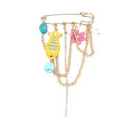 Pin de resina con diseño de pez floral, ideal para chaquetas, bolsos, accesorio artístico de peces