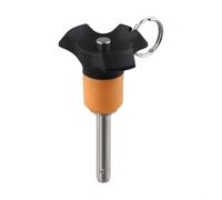 Pin de retención de bloqueo automático con botón, pasador de bola de liberación rápida para aplicaciones de metalurgia, 6 mm/8 mm de diámetro, construcción de acero inoxidable (6 mm-VCN120-6-35)