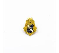 Pin de solapa Alpha Phi Omega Shield, Nailon, Sin gemas.