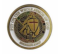 Pin de solapa Armor Of God Efesios 6:13-17, 1 Inch Diameter, Acero aleado, Sin gemas.