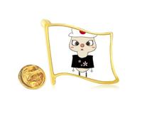 Pin de solapa con bandera de cerezo de Japón, país asiático, bandera de metal dorado