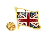 Pin de solapa con bandera de Reino Unido, diseño retro de Reino Unido con bandera de Reino Unido