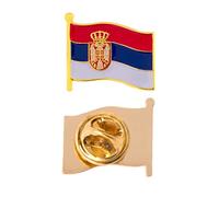 Pin de solapa con bandera de Serbia, esmaltado, hecho de metal, para hombre y mujer, diseño patriótico