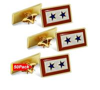 Pin de solapa con bandera de servicio de estrella azul patriótica de 1 pulgada, esmalte de metal, insignia de viaje para el Día de los Veteranos, regalos de recuerdo de viaje, Azul Start, 1inch