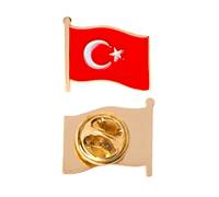Pin de solapa con bandera de Turquía esmaltada, hecho de metal, para hombre y mujer, estilo patriótico turco