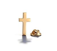 Pin de solapa con cruz de Jesús y fe cristiana para traje, chaqueta, chaqueta, sombrero, bolsa, broche de cruz con respaldo seguro, Large, Zinc, No es una piedra preciosa