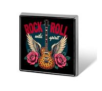 Pin de solapa con diseño de guitarra rock and roll, broche de metal, insignia, corbata, sombrero, ropa, accesorios para hombres y mujeres.