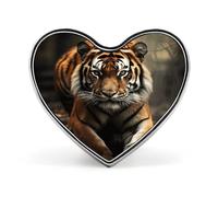 Pin de solapa con diseño de tigre de animales salvajes, bonito broche de corazón personalizado de aleación de aluminio, pines de insignia exquisitos para sombrero, bolsa, traje, corbata, accesorios de